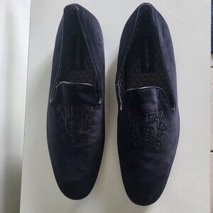 Georgio Brutini Velvet Slip on Black Shoes Size 11.5M
